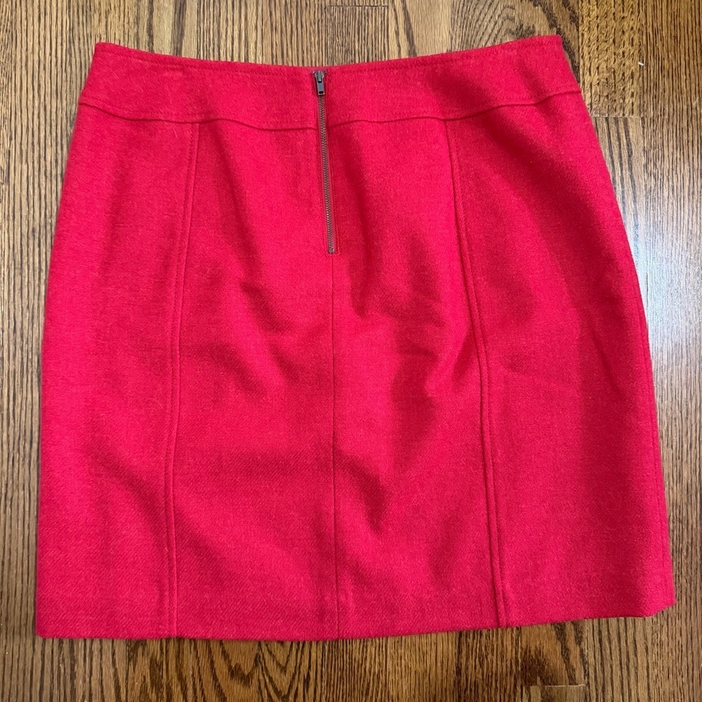 Talbots Petite Red Pencil Skirt Wool Blend Size 10P - Picture 4 of 7